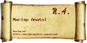 Marlep Anatol névjegykártya